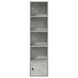 Bookcase Concrete Grey 31x24x127 cm Engineered Wood 860349