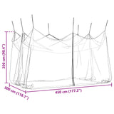 Garden Mosquito Net 220 mesh Black 3 x 4.5 x 2.5 m Polyester 42033536