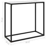 Console Table White 80x35x75 cm Tempered Glass 322809