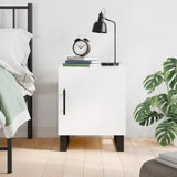 Bedside Cabinet High Gloss White 40x40x50 cm Engineered Wood 827616