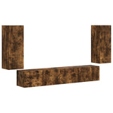 TV Cabinet Set 4 pcs Smoked Oak Engineered Wood 3409164