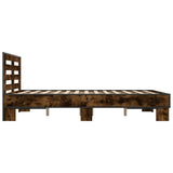 Bed Frame without Mattress Smoked Oak 135x190 cm Double 3280124