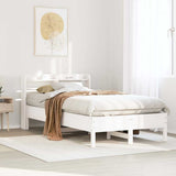 Bed Frame without Mattress White 75x190 cm Small Single Solid Wood Pine 3306913