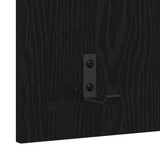 Wall-Mounted Coat Rack with Shelf Black Oak 40 x 10 x 90 cm 874452