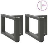 Coffee Table Legs T-Shaped 2 pcs Anthracite 50x25x cm Steel 4013010