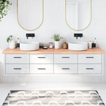 Bathroom Countertop Light Brown 220x50xcm Treated Solid Wood 3156182