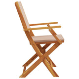 Garden Chairs 2 pcs Taupe Solid Wood Acacia and Fabric 367671