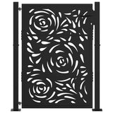 Garden Gate Black 100x125 cm Steel Flame Design 4100990