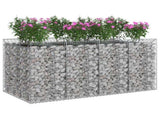 Gabion Raised Bed 2 pcs Silver 3422226