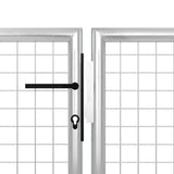 Garden Gate Steel 400x150 cm Silver 144349