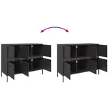 Sideboard Black 100.5x39x79 cm Steel 843096