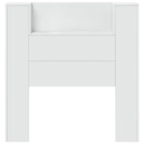 Storage Headboard with LED White Engineered Wood 3418645