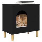 Cat House Black 51 x 30 x 52 cm Engineered Wood 8000663