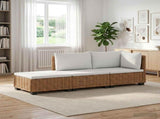 3 pcs Rattan Lounge Set with Cushions GENDT Natural Rattan 3429876