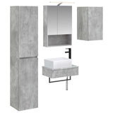 Bathroom Furniture Set 5 pcs Concrete Grey 3407274