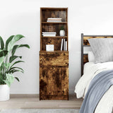 Bedside Cabinet Smoked Oak 39x35x125 cm Engineered Wood 861314