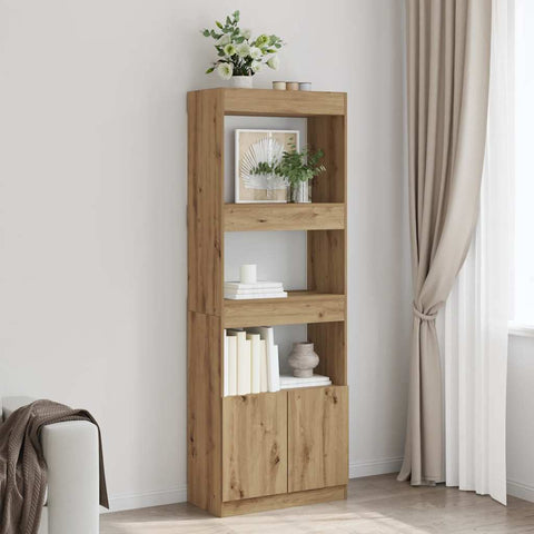 Highboard Artisian Oak 63x33x180 cm Engineered Wood 3309608