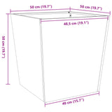 ZNTS Garden Planter White 50x50x50 cm Steel 851068