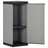 Garden Storage Cabinet Grey and Black PVC and Polypropylene Compact 340982
