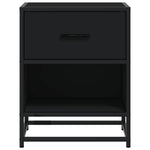 ZNTS Bedside Cabinet Black 40x31x50 cm Engineered Wood 848684