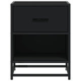 ZNTS Bedside Cabinet Black 40x31x50 cm Engineered Wood 848684