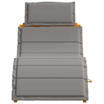 Sun lounger 2 pcs Grey 184 x 55 x 64cm Solid Acacia wood 4107095
