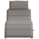 Sun lounger 2 pcs Grey 184 x 55 x 64cm Solid Acacia wood 4107095