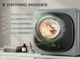 4kg Vented Tumble Dryer with 5 Drying Mode, 800W Compact Freestanding Front Tumble Dryer, Silver T3398P552510