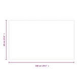 Fireplace Glass Plate Transparent 100 x 60 cm Glass 353853