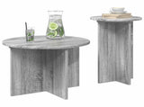 Side Table Set with Storage 2 pcs Grey Sonoma Engineered Wood 8001034