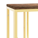 Console Table Gold Stainless Steel and Solid Wood Reclaimed 350030