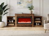 Electric Fireplace Old Wood 140 x 30 x 67 cm Engineered wood 8021149