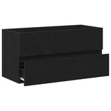 Bathroom Sink Cabinet with Drawer Black Oak 90 x 38.5 x 45 cm 862544