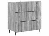 Drawer Cabinet Grey Sonoma 66 x 34.5 x 92 cm Engineered Wood 894381