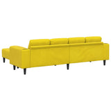 Sofa Set 3 pcs Yellow Velvet 3335128