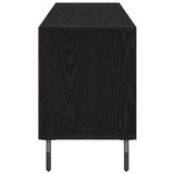 TV Cabinet Black Oak 150 x 30 x 44.5 cm Engineered Wood 862879