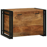 Storage Box Brown and Black 60 x 40 x 41 cm Solid Acacia Wood 4016753