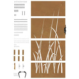 Garden Gate 85x200 cm Corten Steel Grass Design 153225