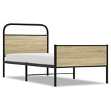 Bed Frame without Mattress 80x200 cm Sonoma Oak Engineered Wood 4100437