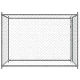 Dog Cage with Door Grey 2x2x1.5 m Galvanised Steel 172562