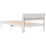 Bed Frame with Headboard White 80 x 200 cm Solid Pine Wood 872798