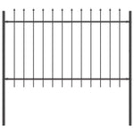 Garden Fence Grey 8.5 x 0.8 m Powder-coated steel 3334089
