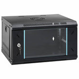 Network Cabinet with Storage Black 53 x 45 x 30 cm Steel 42017647