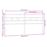 Replace Headboard Brown Oak 200 cm Steel and Engineered Wood 4017189
