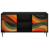 TV Cabinet BONN 102 x 33 x 51 cm Black Oak Engineered Wood 8007061