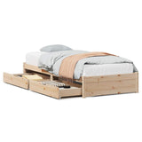 Bed Frame without Mattress 100x200 cm Solid Wood Pine 3301658