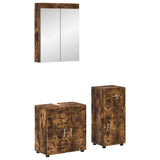 Bathroom Furniture Set TULUM 3 pcs Smoked Oak 60 x 34 x 63 cm 3398029