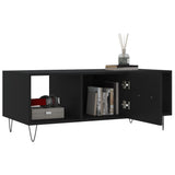 ZNTS Coffee Table Black 102x50x40 cm Engineered Wood 829293