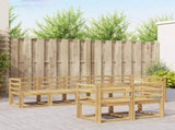 Outdoor Sofa Set 8 pcs White Solid Acacia Wood 3387788