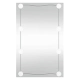 Wall Mirror with LED Lights 40x60 cm Glass Rectangle 3189152